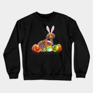 Dachshund Easter Egg Holiday Crewneck Sweatshirt